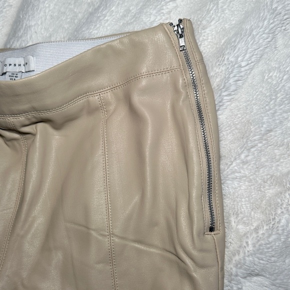 Top shop Beige Leather Pants - Picture 3 of 3